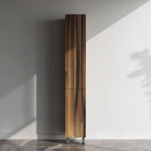 Шкаф-пенал, напольный, левый, 30 см, двери, push-to-open, орех AM.PM Gem M90CSL0306HF