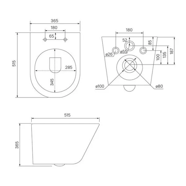 Комплект 3в1: подвесной унитаз, инсталляция и клавиша смыва IDDIS (BASC020i73)