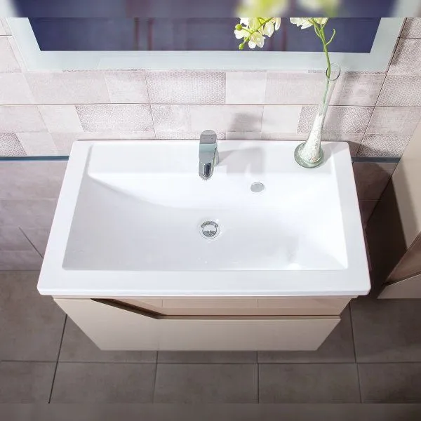 Тумба под раковину подвесная Бриклаер Брайтон бежевый, 70 см