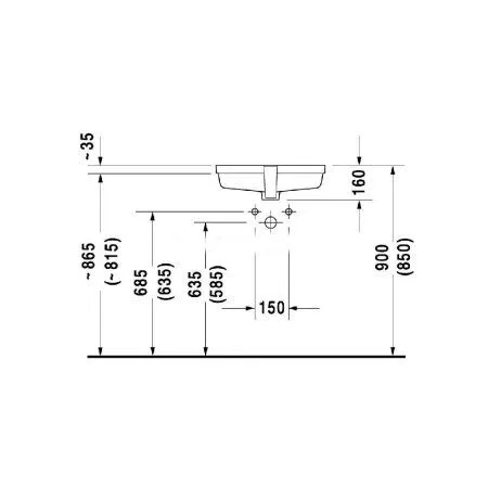 Раковина Duravit Viu 0330480000 48,5