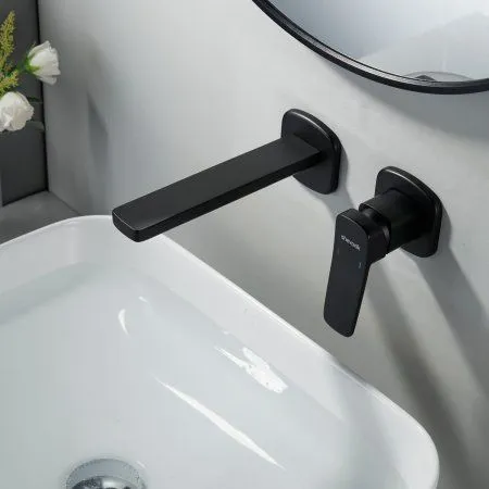 Смеситель для раковины однорычажный встроенный Shevanik S9941H, Черный