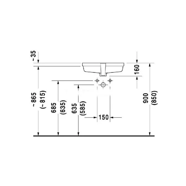 Раковина Duravit Viu 0330480000 48,5