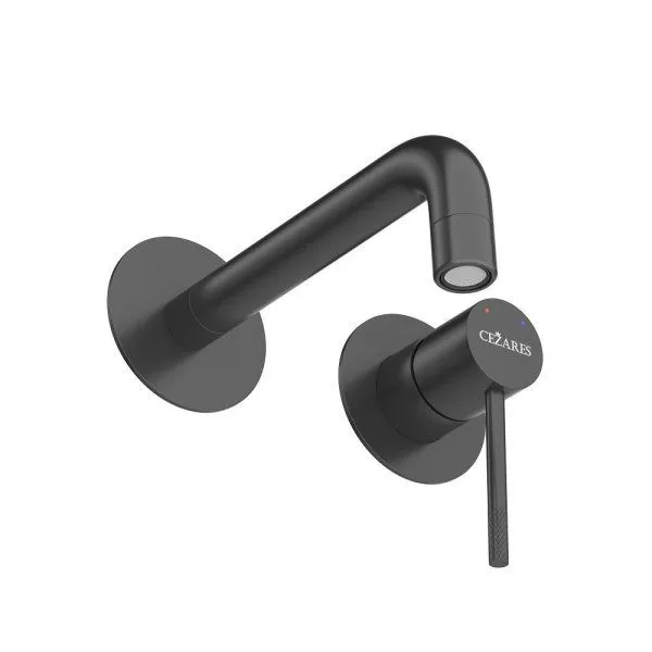 Смеситель для раковины встраиваемый CEZARES RELAX-BLI2-1-NOP-W0, Черный матовый