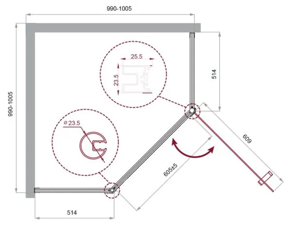 Душевой уголок BelBagno Uno UNO-195-P-1-100-C-Cr прозрачное стекло/хром - купить в Москве по низкой цене в интернет-магазине с доставкой по всей России | HITsant Душевой уголок BelBagno Uno UNO-195-P-1-100-C-Cr прозрачное стекло/хром