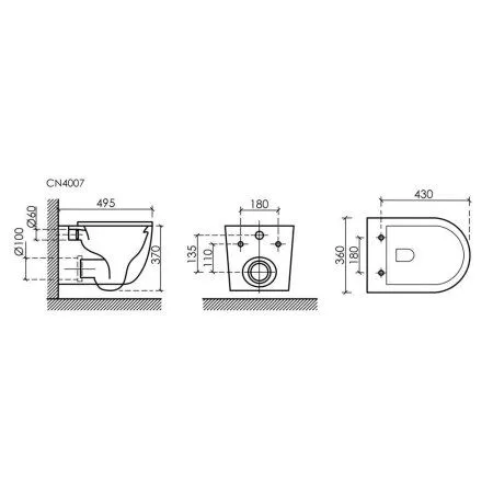 Унитаз подвесной Ceramica Nova Up CN4007MB микролифт, черный матовый - купить в Москве по низкой цене в интернет-магазине с доставкой по всей России | HITsant Унитаз подвесной Ceramica Nova Up CN4007MB микролифт, черный матовый