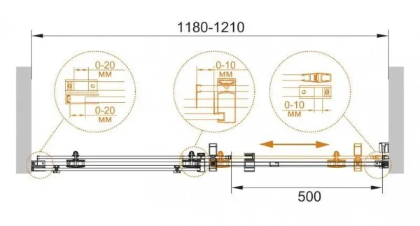 Душевая дверь в нишу Cezares Stylus-M STYLUS-O-M-BF-1-120-C-Cr 120 - купить в Москве по низкой цене в интернет-магазине с доставкой по всей России | HITsant Душевая дверь в нишу Cezares Stylus-M STYLUS-O-M-BF-1-120-C-Cr 120
