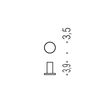 Крючок одинарный Colombo Mini CD107.CR хром