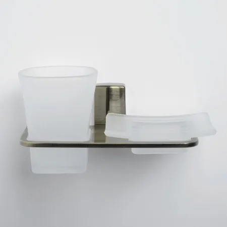 Стакан с мыльницей WasserKRAFT Exter K-5226 светлая бронза