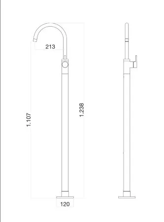 Смеситель для раковины Webert Rimini RI832101560, черный
