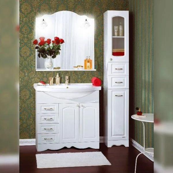 Зеркало Бриклаер АННА 90 см, белый