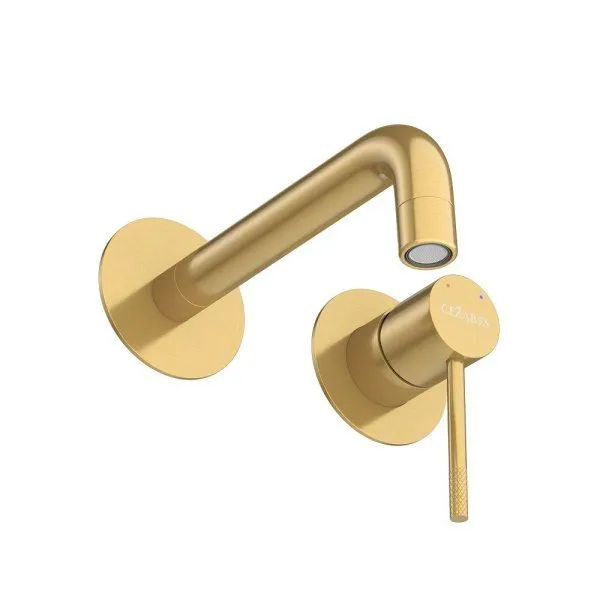 Смеситель для раковины встраиваемый CEZARES RELAX-BLI2-1-BORO-W0, Брашированное золото