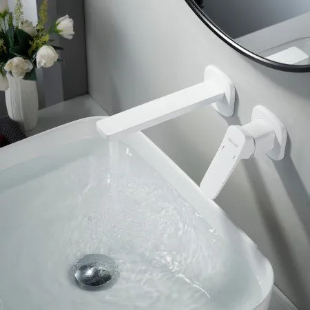 Смеситель для раковины однорычажный встроенный Shevanik S9941C, Белый