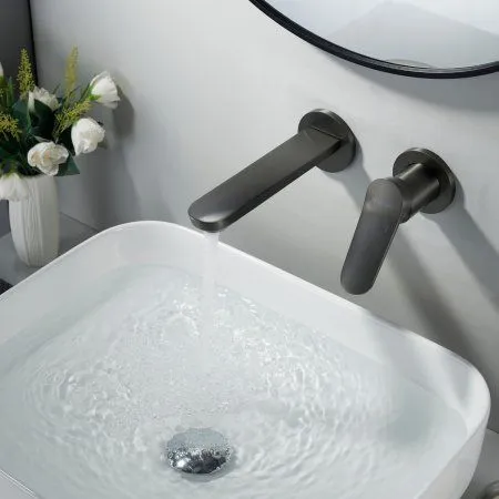 Смеситель для раковины Shevanik S4VC34TM1TVR, Оружейная сталь