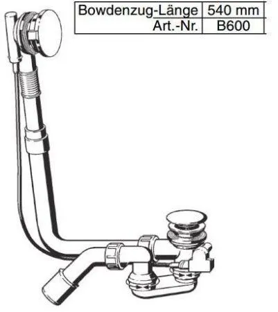 Слив-перелив для ванны Bette B600-901 мультиплекс, хром