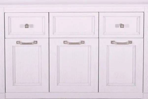 Тумба ASB-Woodline Гранда 105 (Белый Патина Серебро) под раковину Дуглас 105 (11486/1)