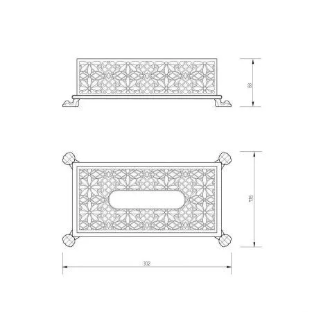 Контейнер для салфеток Migliore Elisabetta 17068 золото