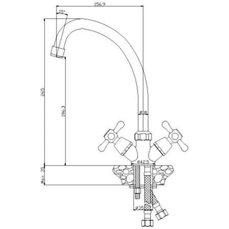 Смеситель для кухонной мойки Rossinka Y (Y02-71)