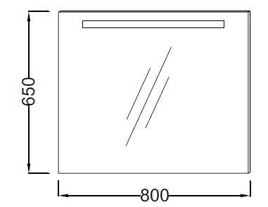 Зеркало Jacob Delafon Parallel EB1153-NF (EB1413-NF) 80 см