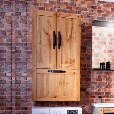 Шкаф навесной Бриклаер ЛОФТ 60 см, установка над стиральной машиной, метрополитен грей