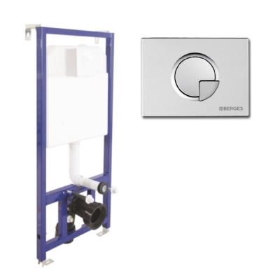 Система инсталляции для подвесного унитаза Berges Wasserhaus Novum 040222 + кнопка R2 хром матовая