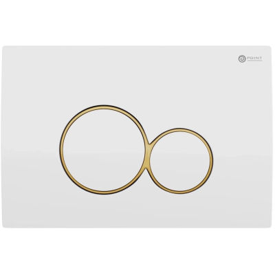 Кнопка смыва Point Виктория PN44061WG для инсталляции, белый/золотой/белый