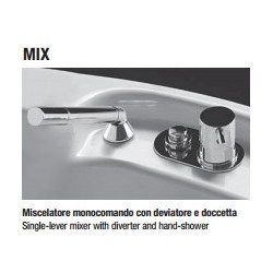 Ванна Gruppo Treesse Quadra V078E+V078F+V078LD+BIG+MIX SX с гидромассажем, белый