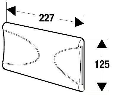 Кнопка смыва Schwab Targa 5508510 глянцевый хром/матовый хром