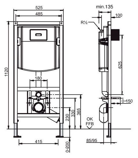 Система инсталляции для унитазов Sanit INEO Plus 90.721.00.S002