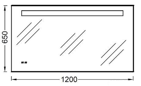 Зеркало Jacob Delafon Formilia EB1163-NF (EB1043-NF) 120 см, часы
