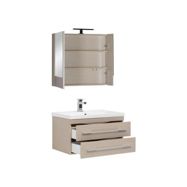 Тумба под раковину Aquanet Нота 00171489 75 светлый дуб