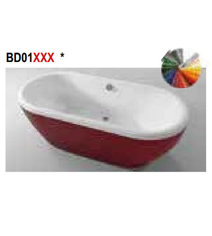 Ванна акриловая Riho Dua FS BD01XXX00000000 180x86 цветная панель