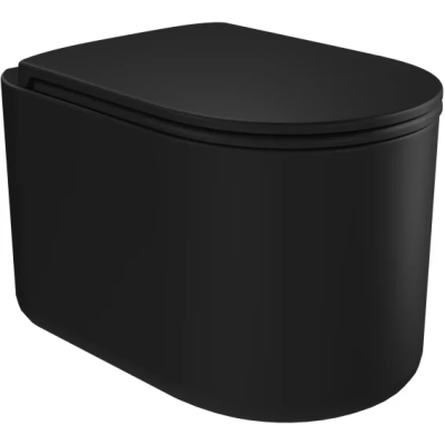 Унитаз подвесной AXA Delano WCWH9001007 безободковый, с сиденьем микролифт, черный матовый
