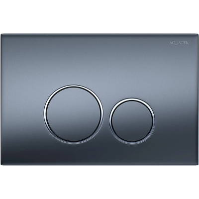 Кнопка смыва Aquatek PNS-0000014 для инсталляции, оружейная сталь матовый/хром/оружейная сталь матовый