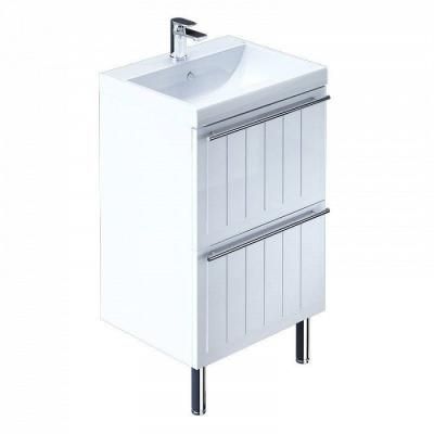 Тумба с раковиной Milardo Magellan 60 напольная белая (MAGAG6UV0WIG0MZL95KLK)