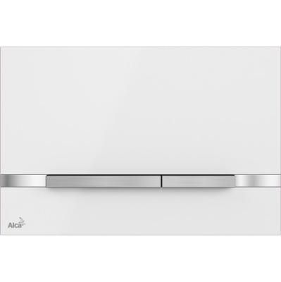 Кнопка смыва AlcaPlast Flat STRIPE-WHITE белая