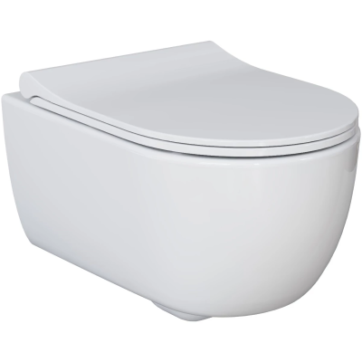 Унитаз подвесной Ambassador Abner 103T20001R безободковый, белый глянец