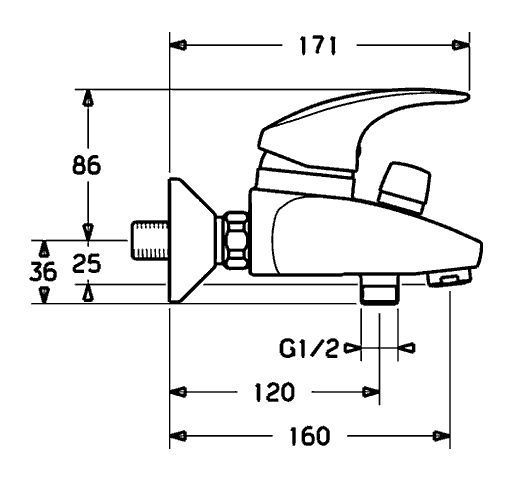 Смеситель Hansa Sublime 54742103 для ванны