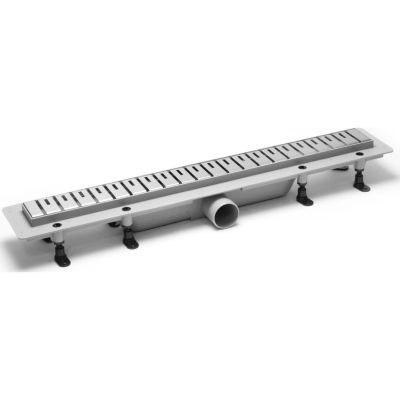 Душевой трап (лоток) PlastBrno Design 2 SZA2550 54,3 см, с решеткой, перфорированный, нержавеющая сталь