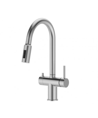 Смесители для кухни с выдвижной лейкой и под фильтр Vieir V15060 сатин