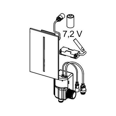 Кнопка смыва Tece TECEfilo-Velvet 9242018 7,2 В, электронная, белый
