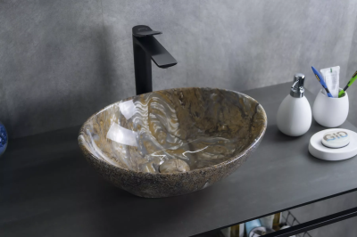 Раковина накладная Gid Mnc138T 54472, Под камень глянцевый