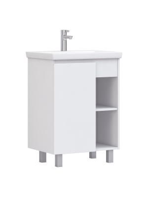 Тумба под раковину VIGO Milos 600-1-0 (Como) белый, поставляется в разобранном виде (316 белый)