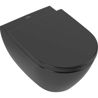 Унитаз подвесной Villeroy &amp; Boch Subway 2.0 5614R0R7 безободковый, черный матовый