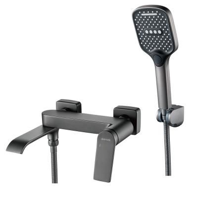 Смеситель для ванны однорычажный  Shevanik S4102T, Оружейная сталь