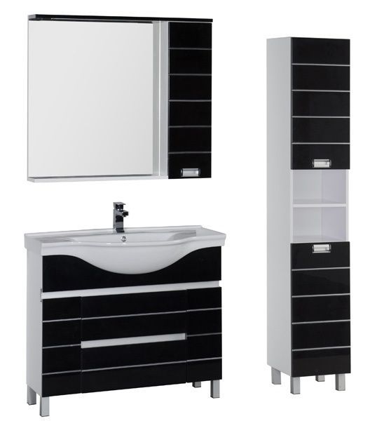 Тумба под раковину Aquanet Доминика 00171689 100 черная