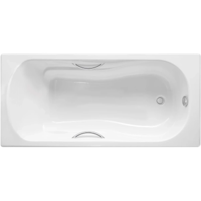 Ванна чугунная Delice Haiti Luxe DLR230636R 150x80 см, с отверстиями под ручки, белый