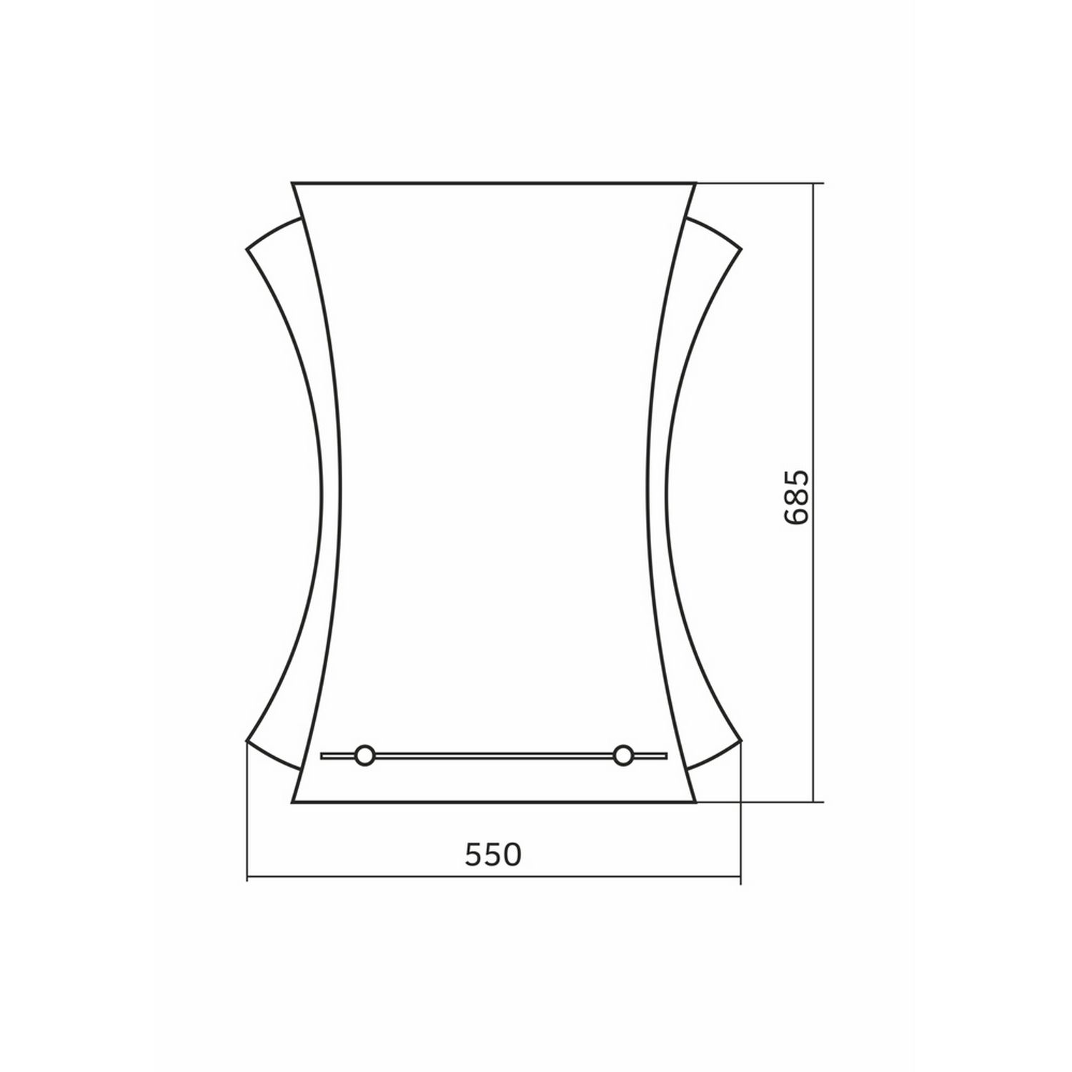 зеркало юнона 550 685 с полкой mixline