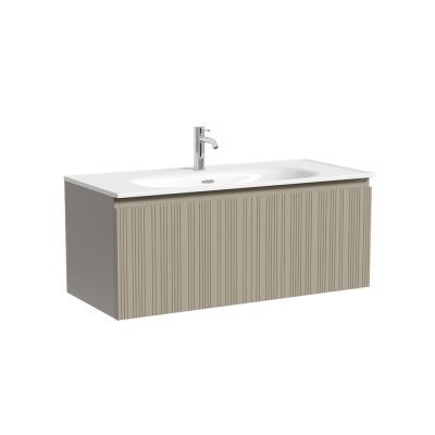 Тумба подвесная SANCOS Code 990х453х400, c одним ящиком оснащенным доводчиками, цвет серая платина ,  CD100GP