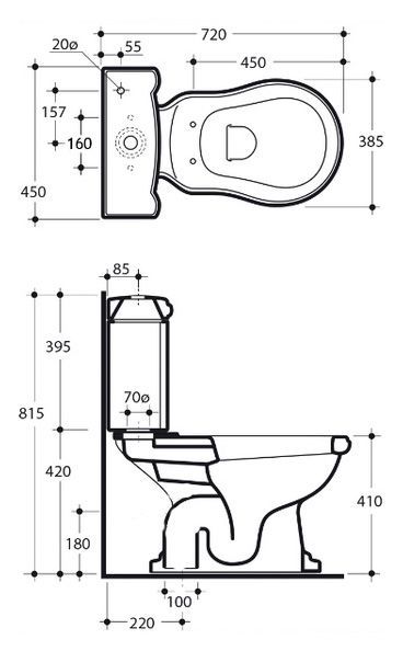 Бачок для унитаза Migliore Bella ML.BLL-25.148.BI