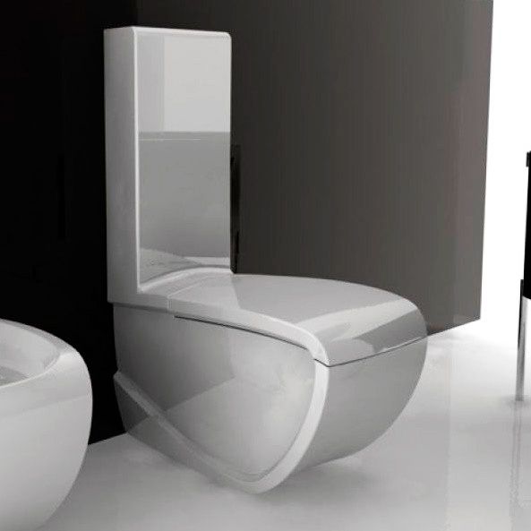 Унитаз-компакт Hidra Ceramica Hi-line белый с серебром